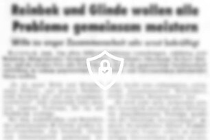 Reinbek und Glinde wollen alle Probleme gemeinsam meistern