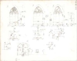 ohne Verfasserangabe; mittelalterliche Kirchen - Fenster (Ansichten, Details)
