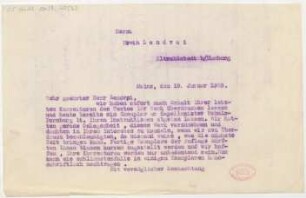 Brief an Erwin Lendvai : 19.01.1923