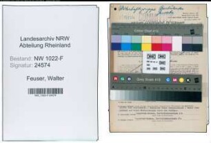 Entnazifizierung Walter Feuser , geb. 18.08.1899 (Haendler)