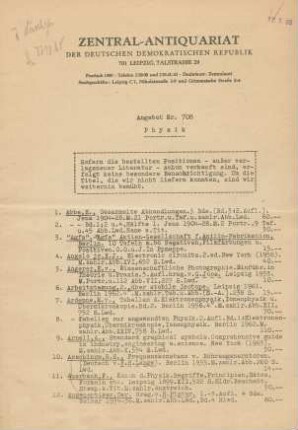 Nr. 708: Physik