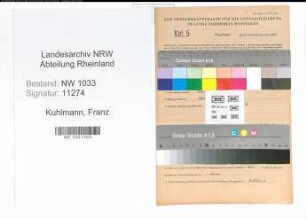 Entnazifizierung Franz Kuhlmann , geb. 20.07.1901 (Polizeibeamter)