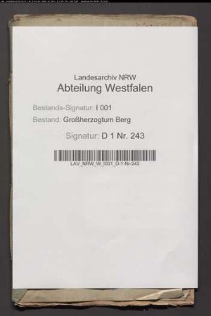 Benutzung des Torfs in der Venne bei Sassenberg in der Rentei Warendorf