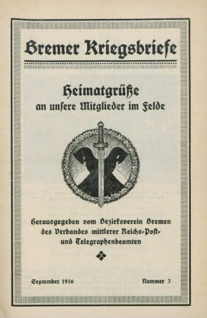 3.1916: Bremer Kriegsbriefe