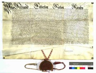 Erzherzog Ferdinand von Österreich bestätigt den zwischen Rottweil und Villingen am 19. April 1582 abgeschlossenen Vertrag über die Grenzen der freien Pirsch.