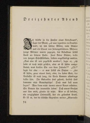 Dreizehnter Abend