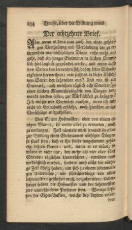 Der achtzehnte Brief.