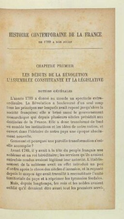 Les dèbuts de la Rèvolution l'Assemblée constituante et la Législative