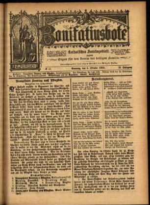 Erste Ausgabe vom Sonntag, den 04. Oktober 1896.