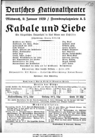 Kabale und Liebe