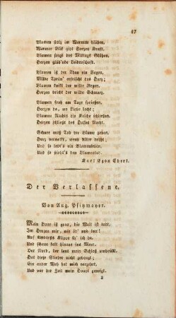 Der Verlassene.