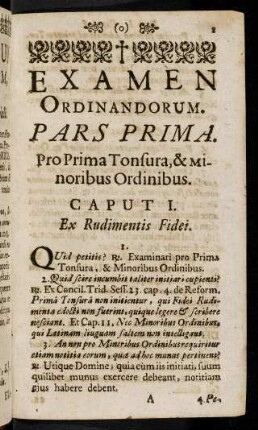1-74, Pars Primae
