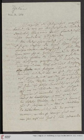 Korrespondenz August Tholuck / Carl Ullmann: Brief von August Tholuck an Carl Ullmann