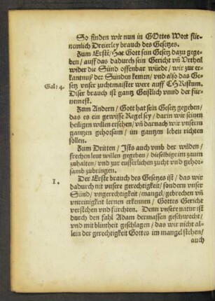 III. Der Erste brauch des Gesetzes ...