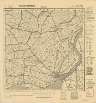 1619 (alte Nr.: 354) Tönning, Meßtischblatt (4cm - Karte)