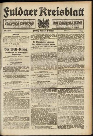 Ausgabe vom Freitag, den 29. Oktober 1915.