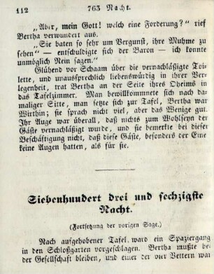 Siebenhundert drei und sechzigste Nacht