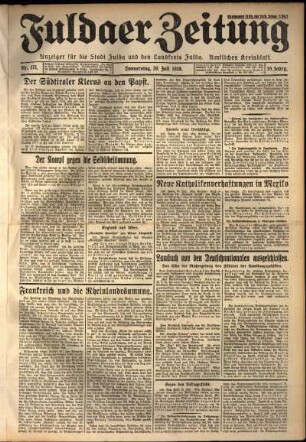 Ausgabe vom Donnerstag, den 26. Juli 1928.