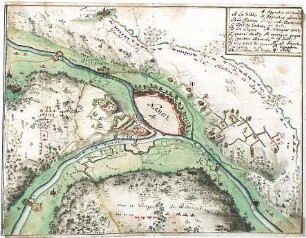 WHK 9 Reichs- und Französischer Krieg von 1688-1697 bis zum Frieden von Ryswick: Plan der Belagerung von Namur, 12. Juli bis 5. September 1695
