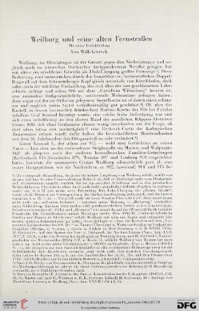 75: Weilburg und seine alten Fernstraßen