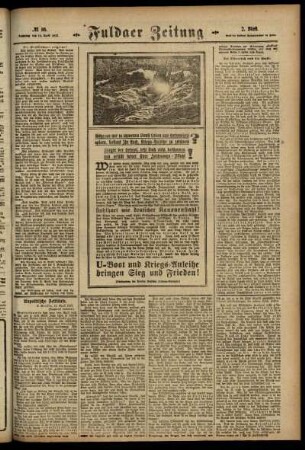 Zweite Ausgabe vom Samstag, den 14. April 1917.