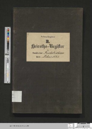 Heiratsregister Güldendorf 1893