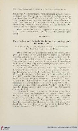 Die Arbeiten und Fortschritte in der Astrophotographie im Jahre 1894