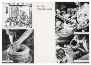 An der Töpferscheibe (Werkbundkiste Keramisches Hausgerät, Schautafel)