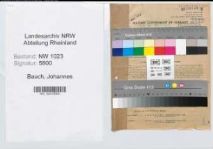 Entnazifizierung Johannes Bauch , geb. 15.10.1892 (Korrespodent)