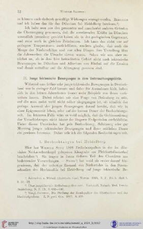 II. Junge tektonische Bewegungen in dem Untersuchungsgebiete