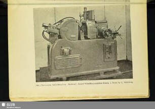 Abb. 1 Spitzenlose Schleifmaschine „Multimat“. Bauart Schnellpressenfabrik Koenig u. Bauer A.-G., Würzburg