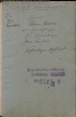 Urbarium der Stätten der domkapitularischen Eigenhörigen des Distrikts Rosenhagen