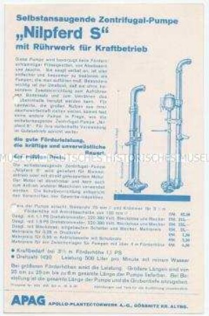 Zentrifugal-Pumpe "Nilpferd"
