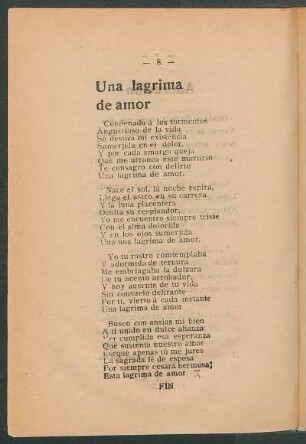 Una lágrima de amor