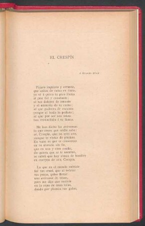 El crespín : A Ricardo Risch