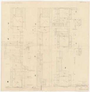 Fa. Thonet, Frankenberg/Eder. Thonet-Siedlung Wohnhaus Stoppel: Technischer Plan Eingangstür 1:1