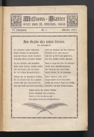 Nr. 1. Oktober 1914