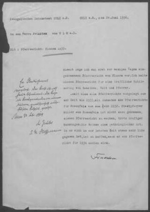 Fluorn mit Winzeln, Waldmössingen, Seedorf und Heiligenbronn: Pfarrbericht 1935