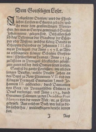 Dem Gottseligen Leser.