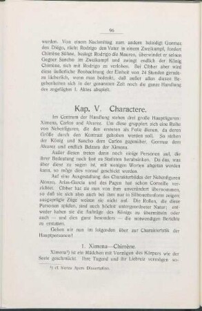Kap. V. Charactere.