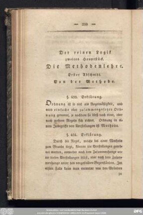 Der reinen Logik zweites Hauptstück. Die Methodenlehre.