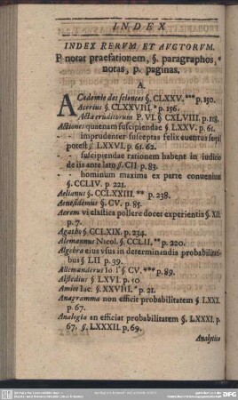 Index Rerum Et Auctorum