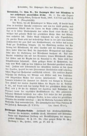 637-638 [Rezension] Freiburger Diözesan-Archiv, N.F. 9