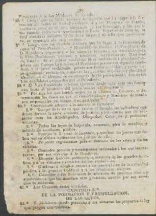 Capítulo 5.° - De la formación y promulgación, de las leyes.