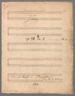 Rondeau sur un théme de Herold, pf, op. 93/2, A-Dur - BSB Mus.Schott.Ha 4699 : [title on p. 1:] [title on p. 1:] Rondeau sur un Thême de Herold // comp: par // Fr: Hünten // [additions by publisher: op 93. // liv: 2 - 54 kr] // [autograph:] Londres chez Chappell - Paris chez J. Meissonnièr.