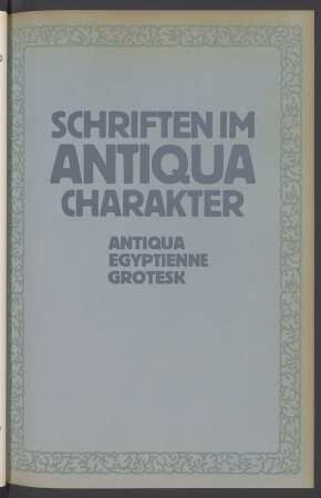 Schriften im Antiqua-Charakter