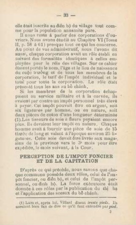 Perception de l'impôt foncier et de la capitation