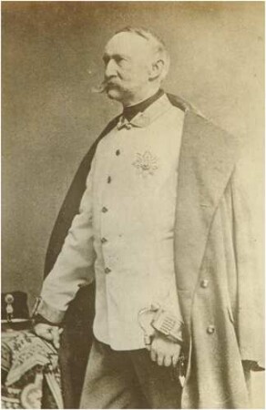 Fotografie Herzogs Bernhard II. Erich Freund von Sachsen-Meiningen (1800-1882)