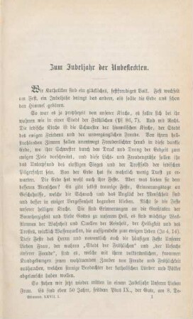 1-22 Zum Jubeljahr der Unbefleckten