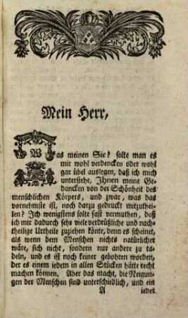 Ernst Antons Nicolai, Der Arzneygelahrheit Doktors Abhandlung von der Schönheit des menschlichen Körpers in einem Glückwünschungsschreiben an Herrn Christ. Fried. Truppeln, als Derselbe die Doktorwürde in der Arzneygelahrheit auf der Universität zu Halle erhielte
